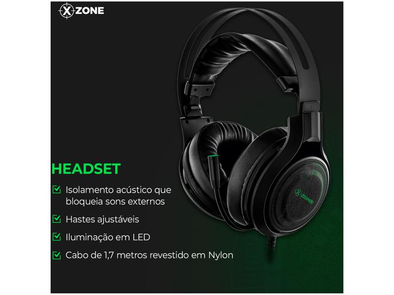 Kit Gamer Teclado Mouse Headset Mouse Pad - XZONE GTC-02 - Kit
